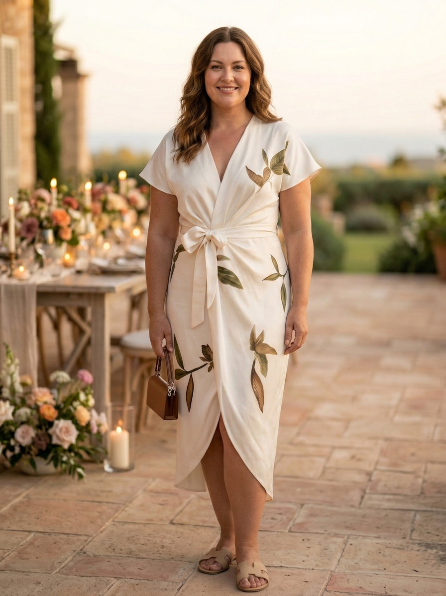 Eulalia - Robe Wrap Élégante Vraie