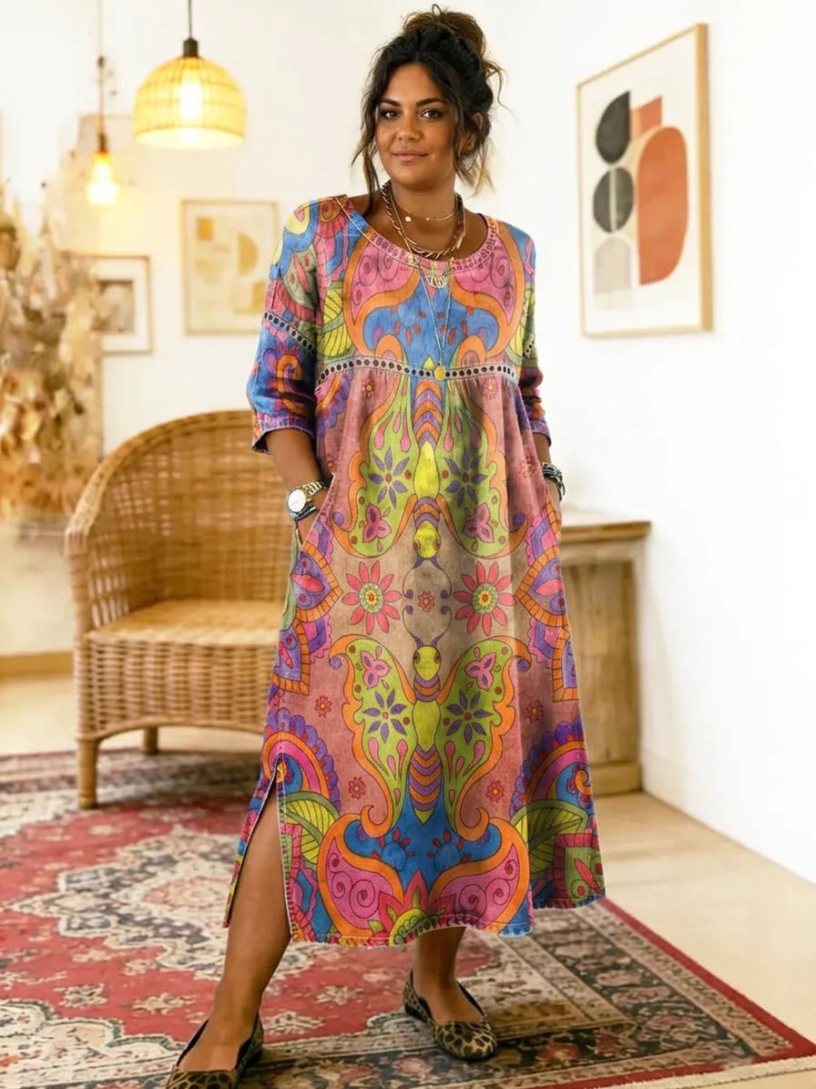 Priya | Robe Midi Imprimée