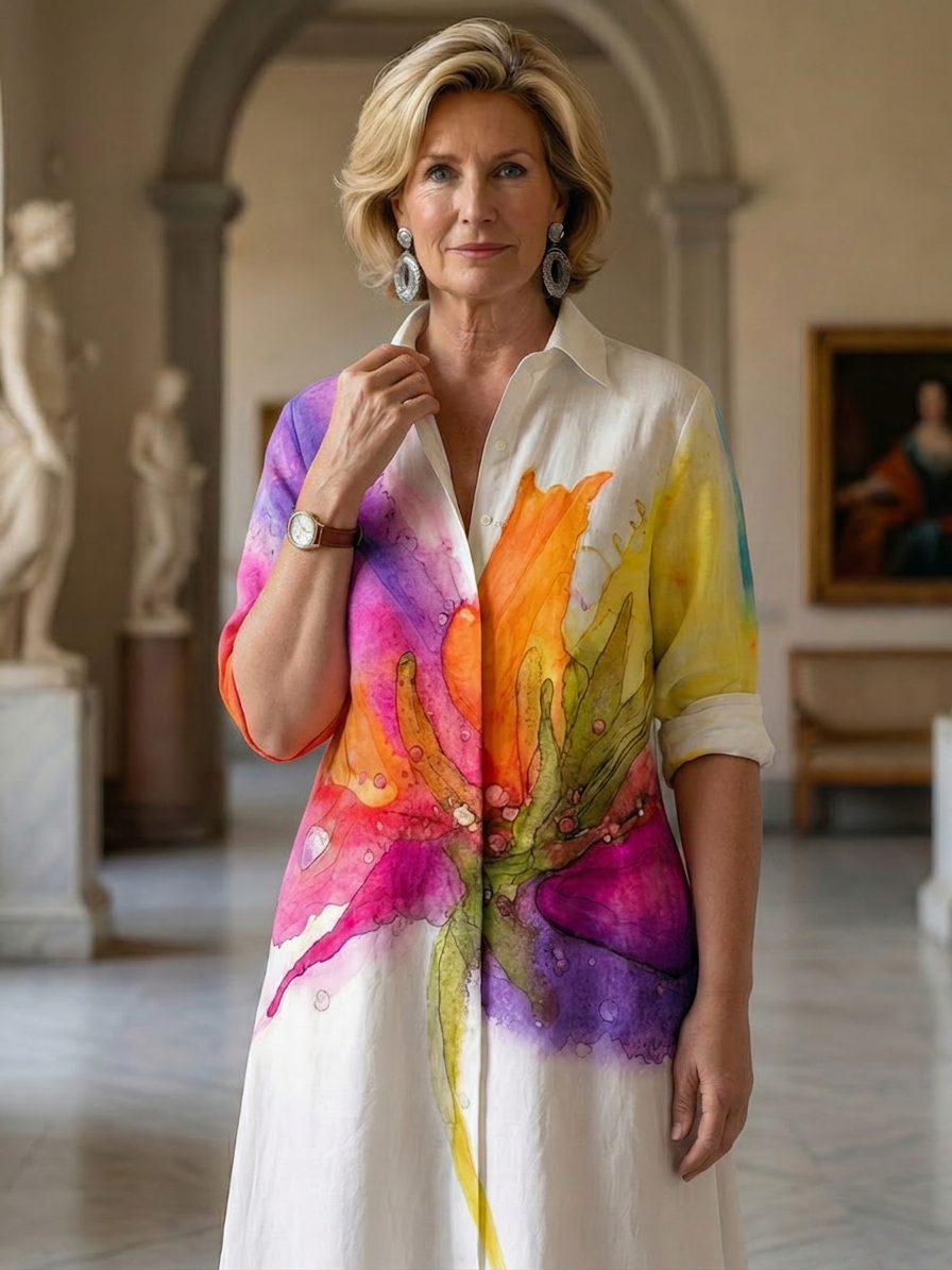 Yara | Robe Jardin Peinte