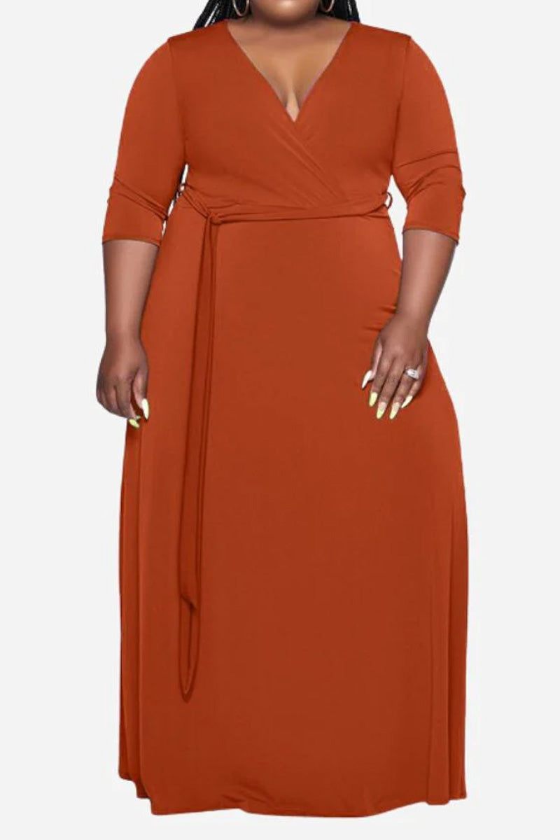 Arabella - Robe Ceinturée Élégante Grande Taille