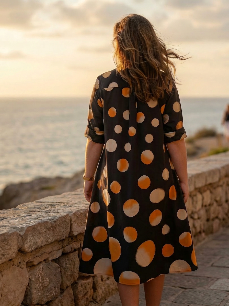 Anaïs | Robe à Pois au Couchant