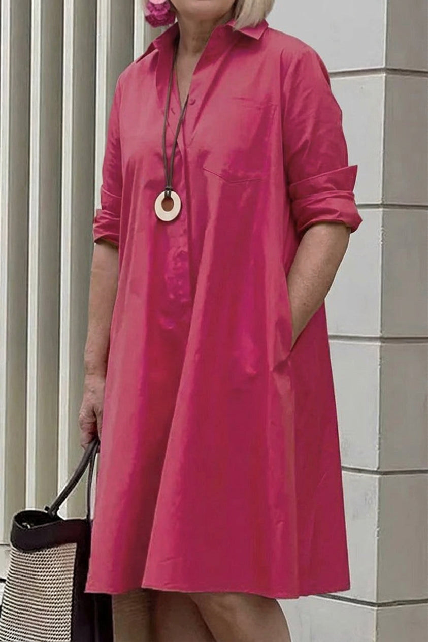 Edith - Robe Longue Style Chemise