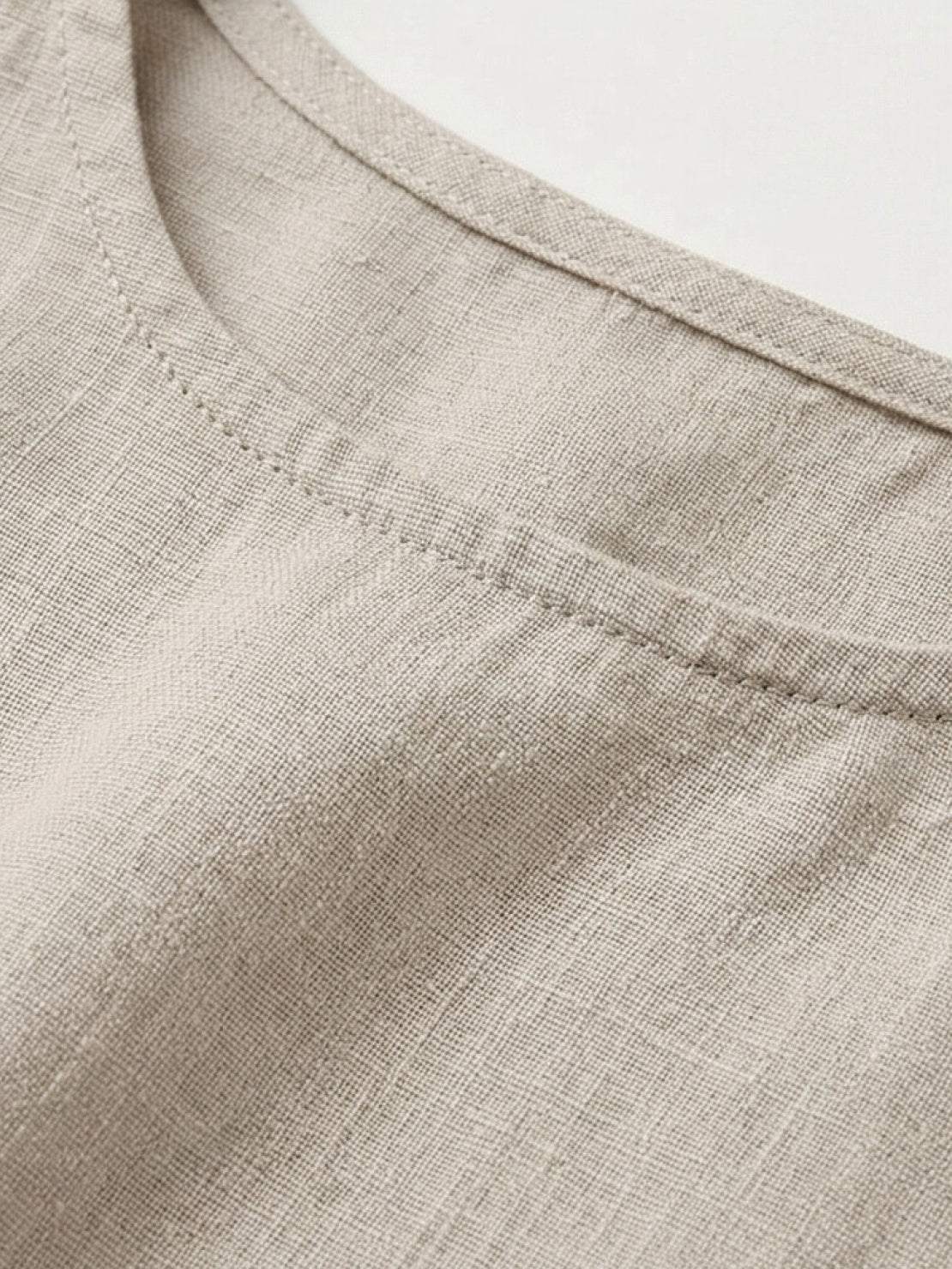 Marlow - Robe sans manches en coton et lin