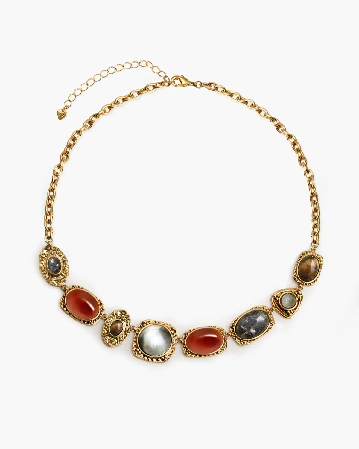 Collier Athéna en métal doré