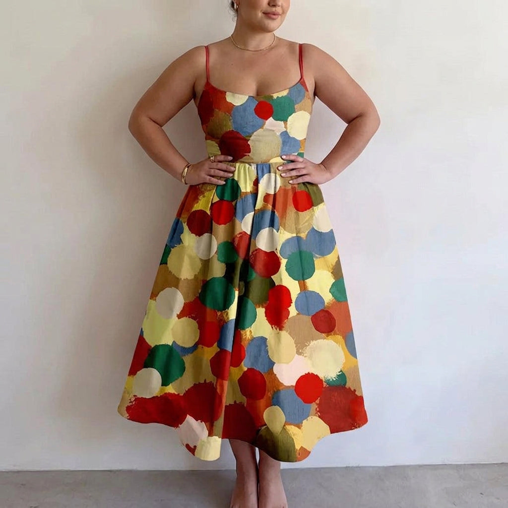 Gwendolyn | Robe Midi Peinte Joyeuse