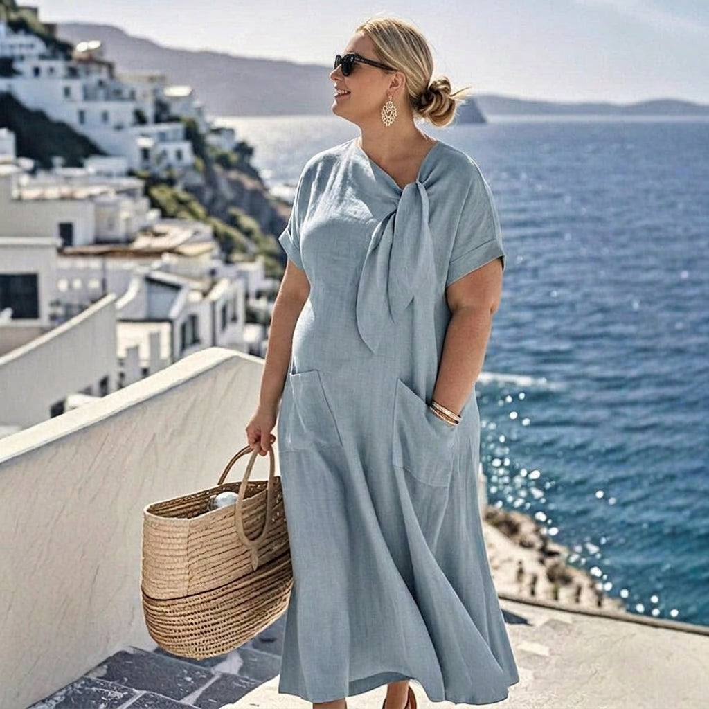 Robe Maxi Beatrix avec Nœud : Élégance Quotidienne Sans Effort