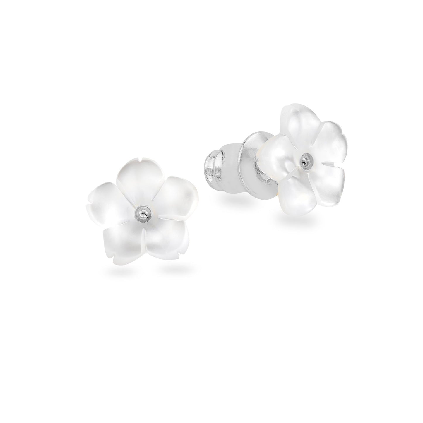 Boucles d'oreilles Fleurs en Nacre