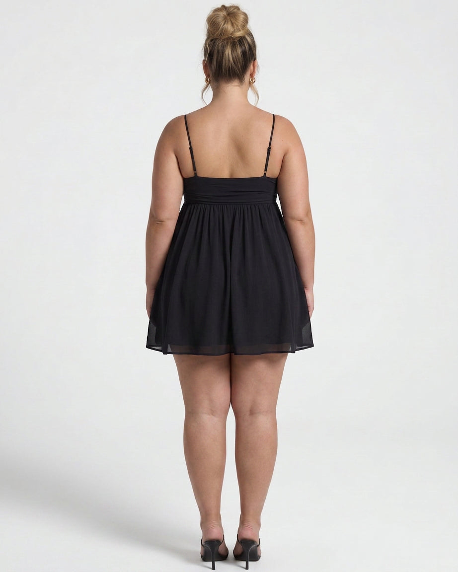 Yelena - Robe Mini Babydoll Flottante