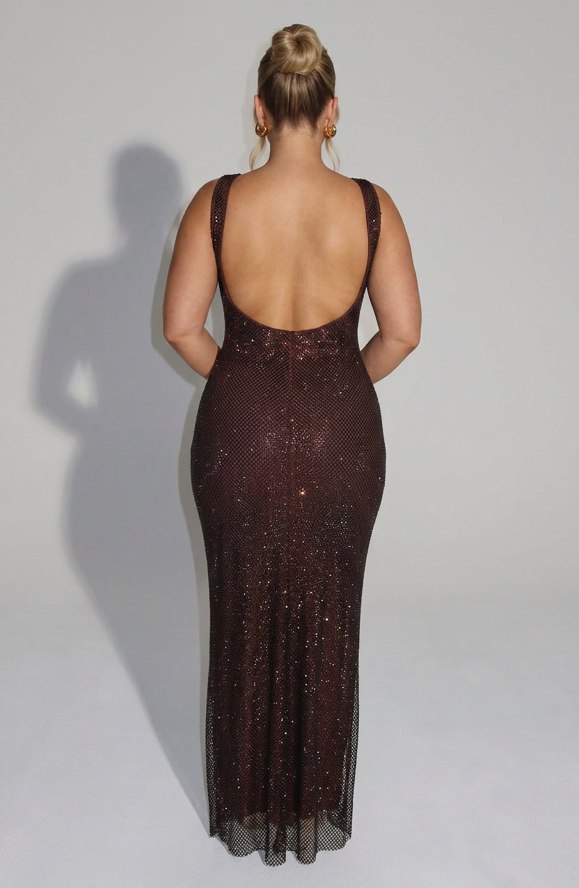 Robe Maxi Sigrid - Marron Prune