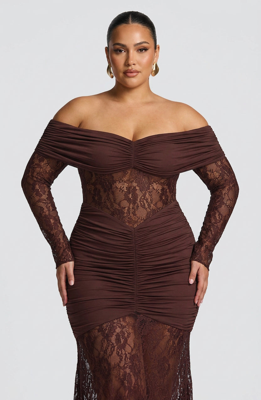 Robe Maxi Mali - Marron Prune