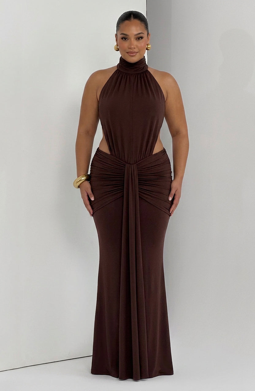 Robe Maxi Mable - Marron Prune
