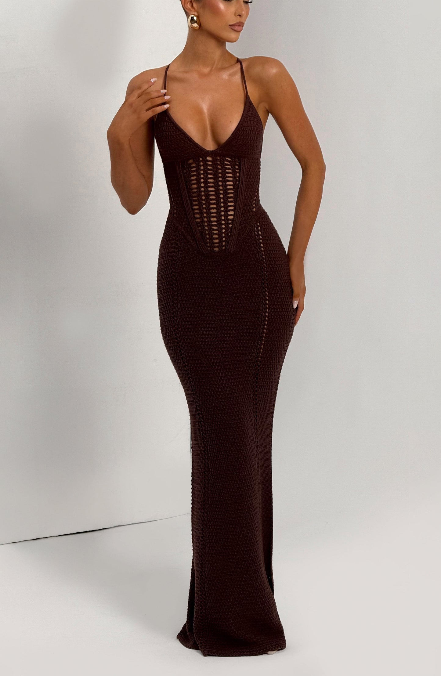 Robe Maxi Monroe - Marron Prune