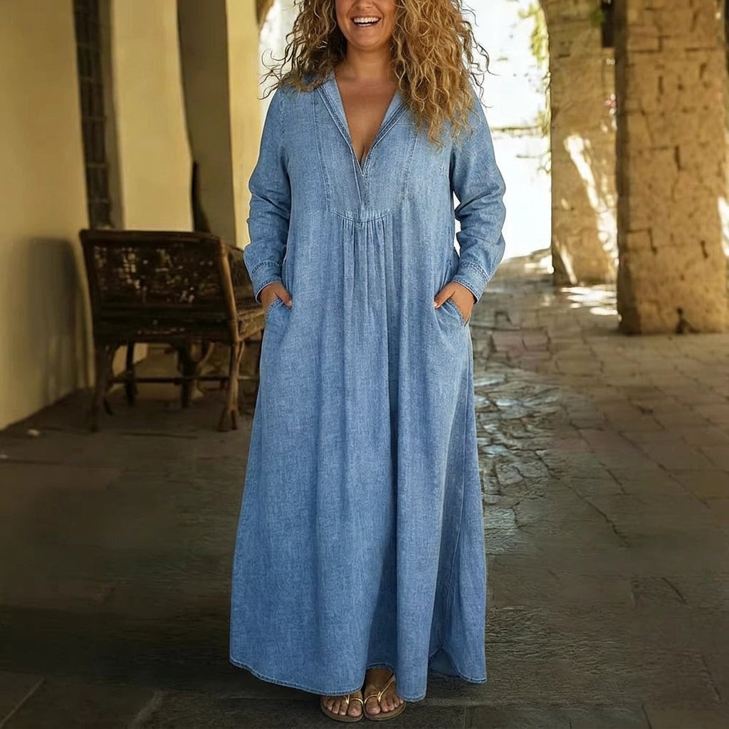 Robe Maxi en Denim Eulalia