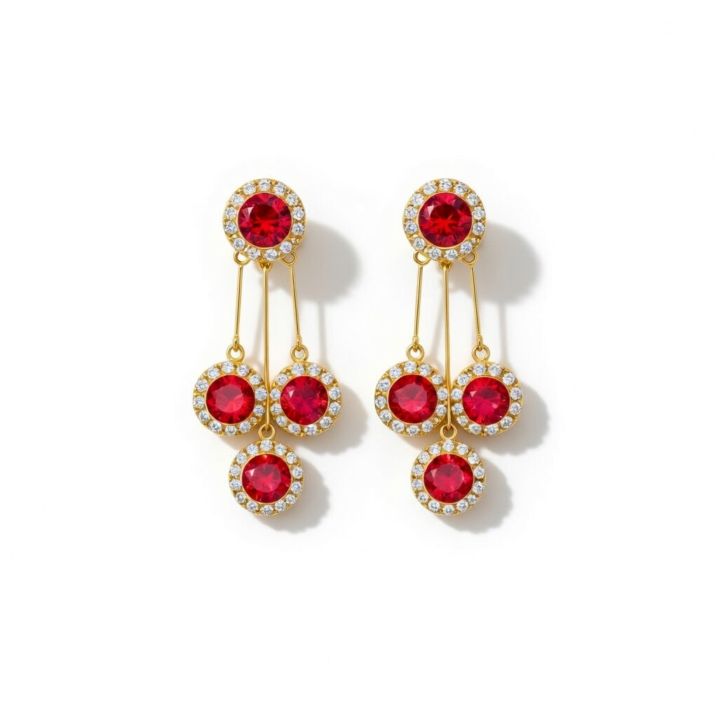 Boucles d’oreilles Fleurs Pampilles
