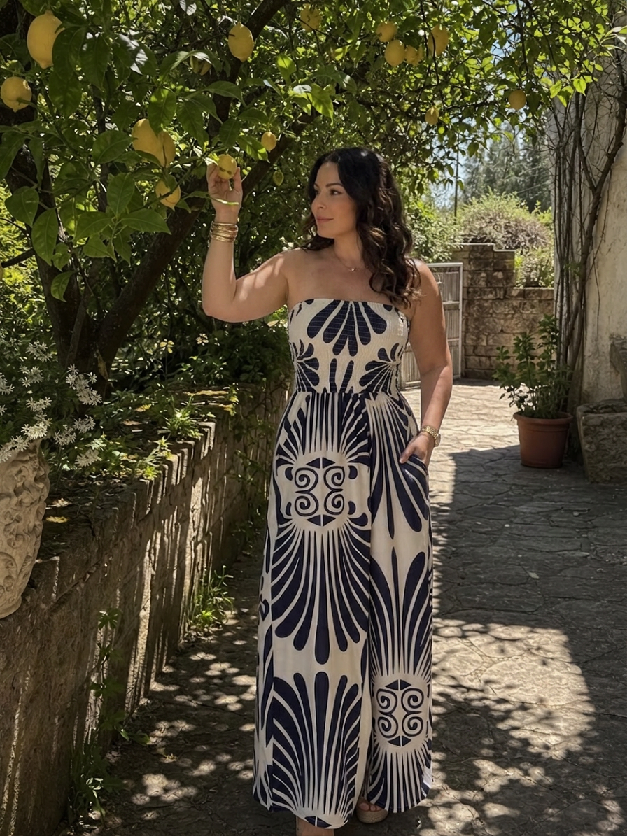 Dilys | Robe Maxi Silhouette Fluide Sans Bretelles