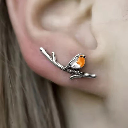 Boucles d’Oreilles Oiseaux Robin
