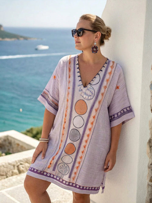 Nell | Robe Mini Brodée Côtière