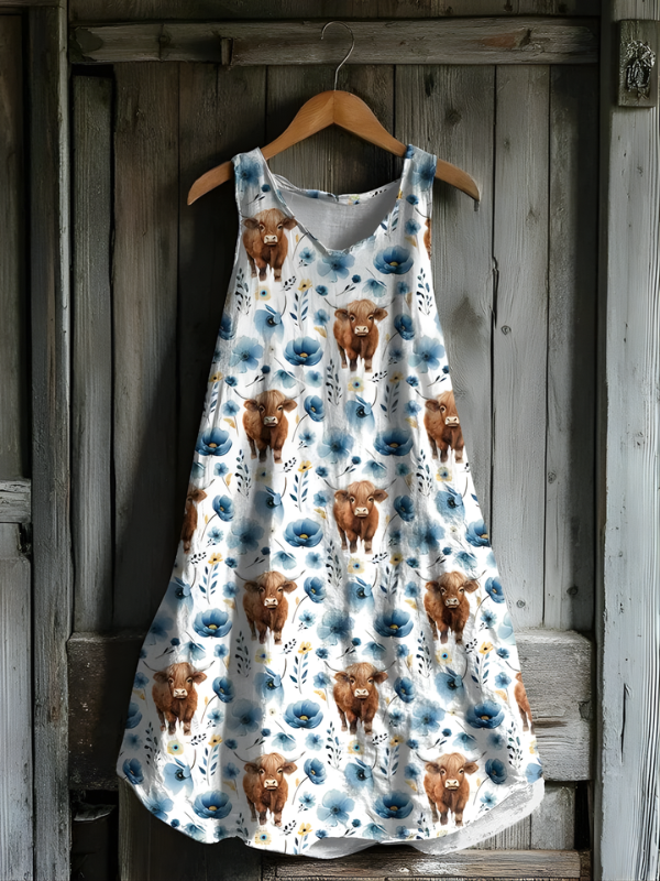 Leontine - Robe de Vache Highland de Prairie Rustique