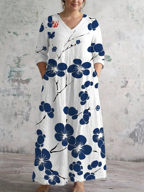 Cerys | Robe Maxi Indigo Blossom
