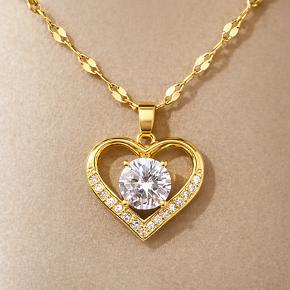 Collier Deux Cœurs Entrelacés