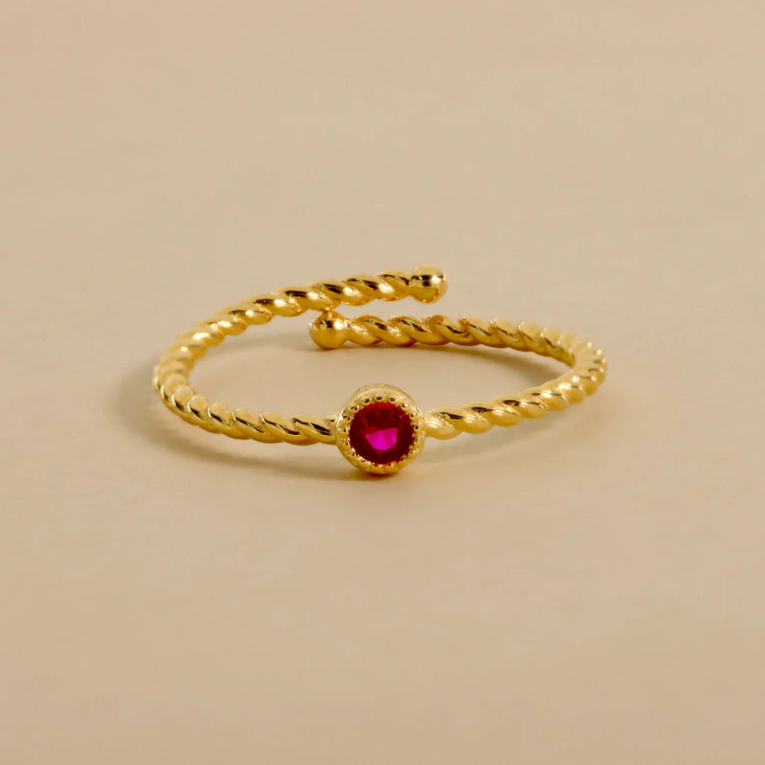 Bague Torsadée Pierre Raffinée