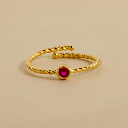 Bague Torsadée Pierre Raffinée