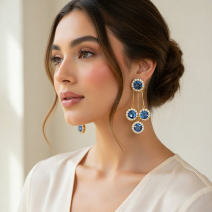 Boucles d’oreilles Fleurs Pampilles