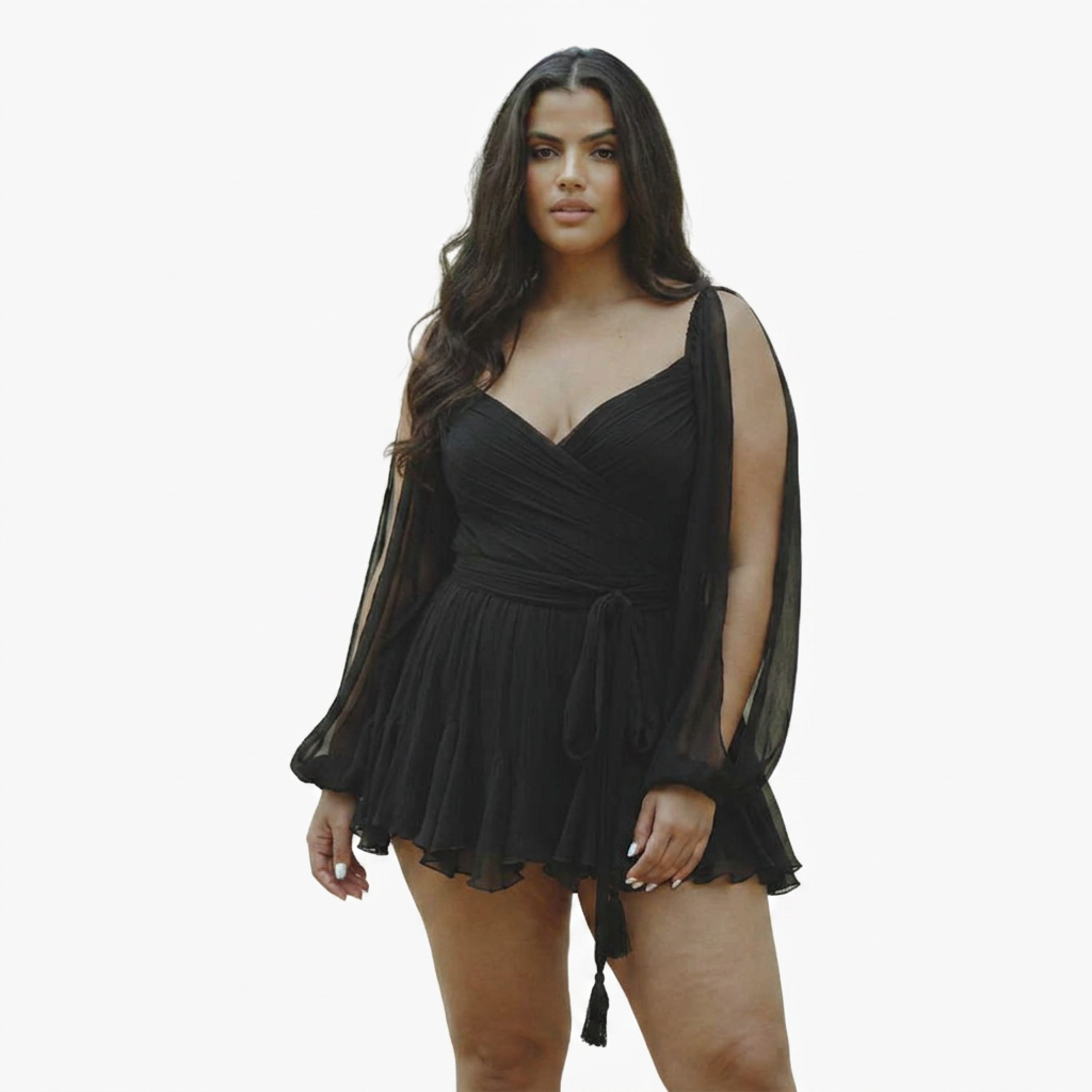 Hedda | Robe Mini avec Manches Ballon