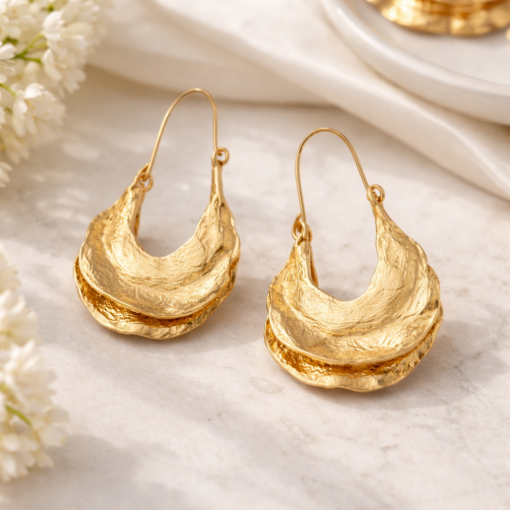 Boucles d’oreilles Cléopâtre dorées