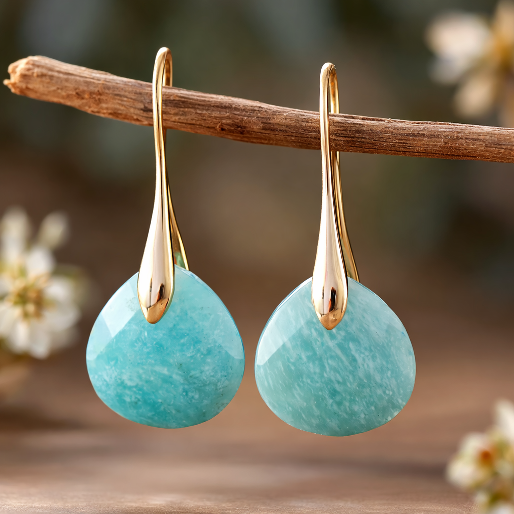 Boucles Goutte Amazonite