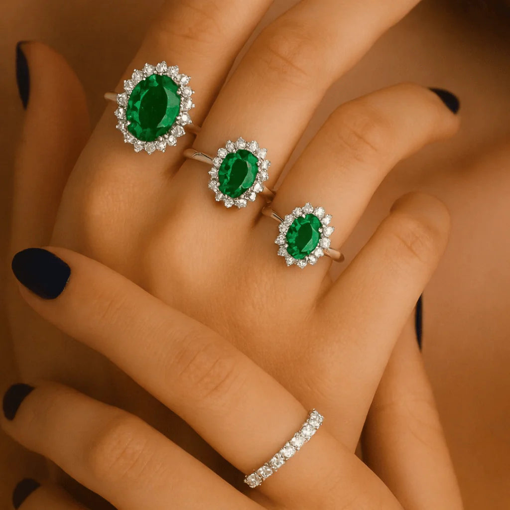 Bague Émeraude Lumière Raffinée