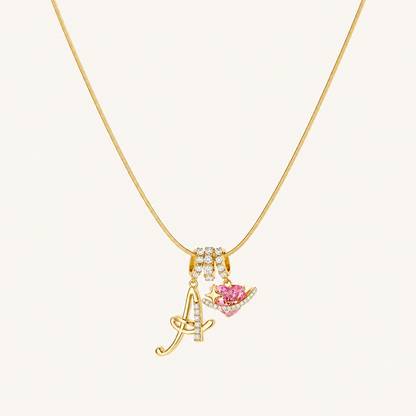 Collier Initiales Trois Rangées Personnalisé