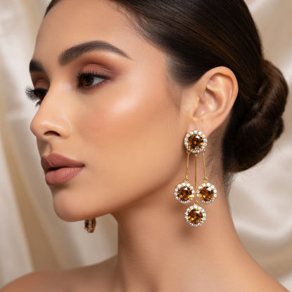 Boucles d’oreilles Fleurs Pampilles