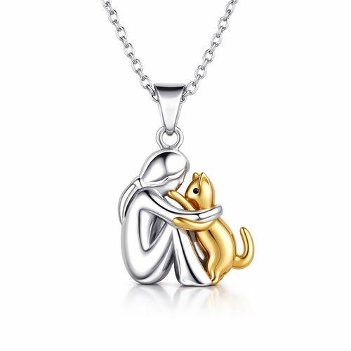 Collier & Boucles d'Oreilles Maman Chat