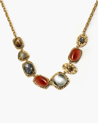 Collier Athéna en métal doré