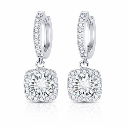 Boucles d’oreilles Séléné avec fermoirs et Moissanite