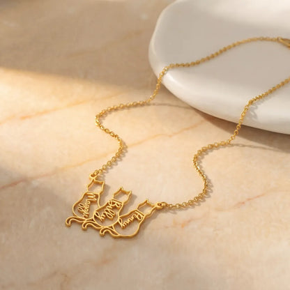 Collier Chat Personnalisé