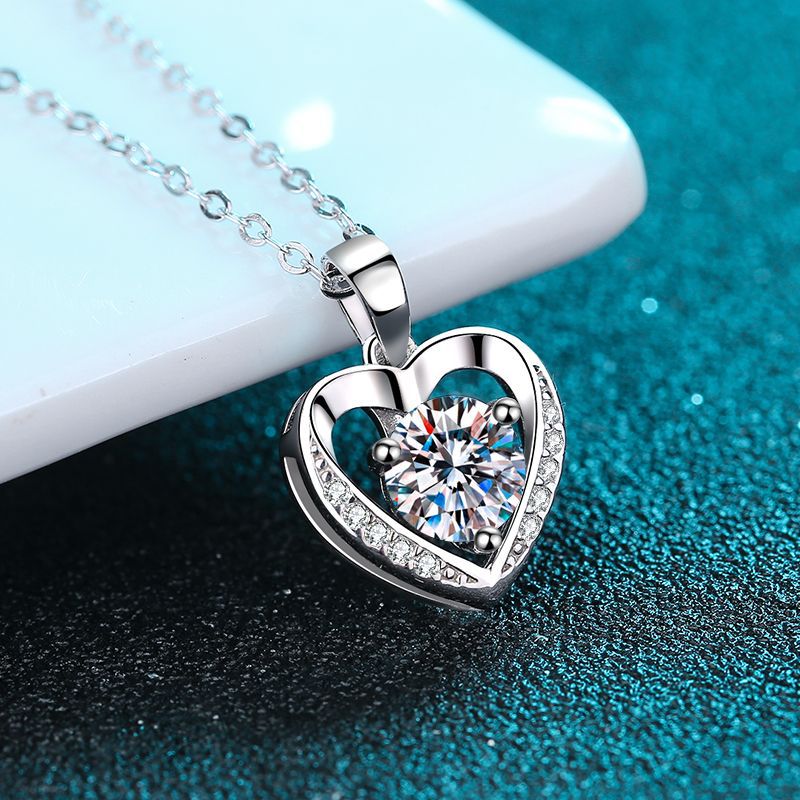 Collier Coeur en Zircon