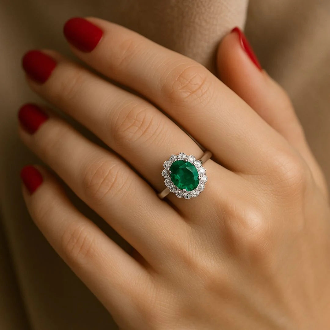 Bague Émeraude Lumière Raffinée