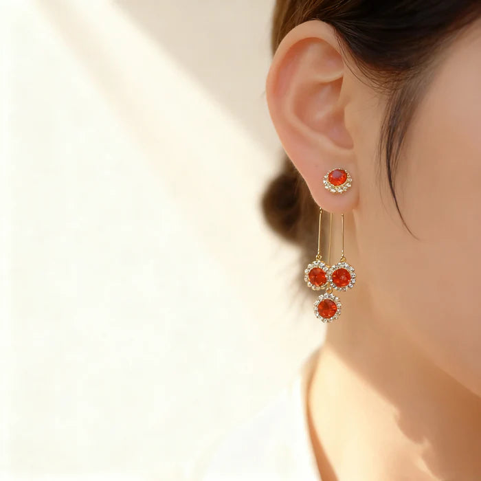 Boucles d’oreilles Fleurs Pampilles