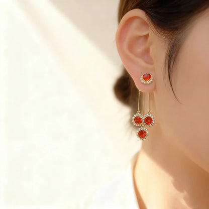 Boucles d’oreilles Fleurs Pampilles