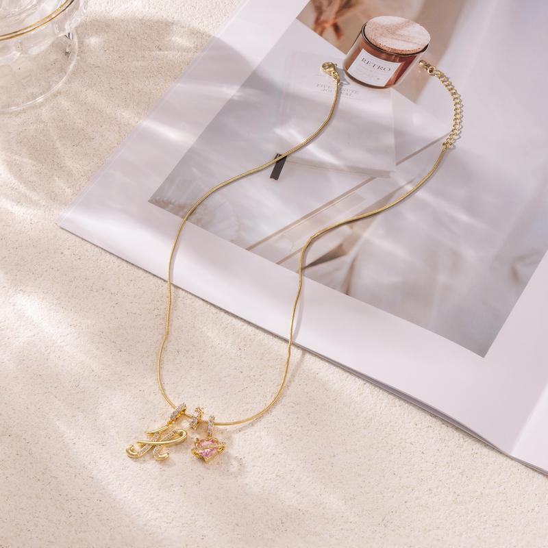 Collier Initiales Trois Rangées Personnalisé