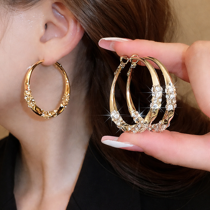 Boucles d’oreilles zirconia dorées