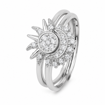 Bague Soleil Lune Délicate
