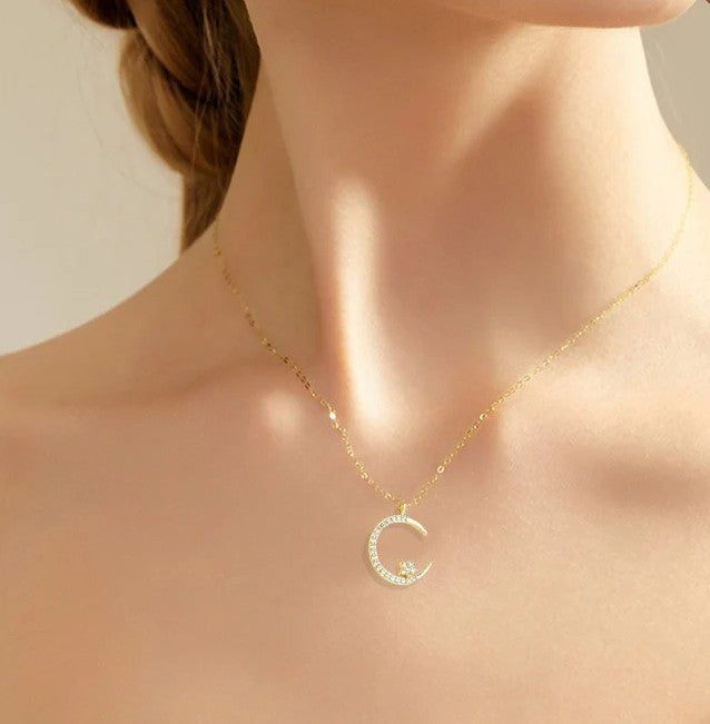 Collier Lune Étoilée