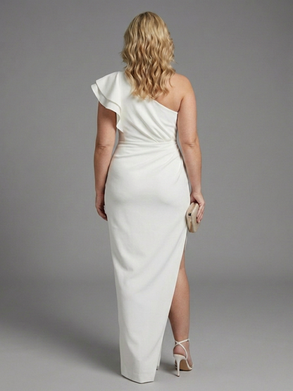 Clemence | Robe Maxi à Une Épaule et Volants
