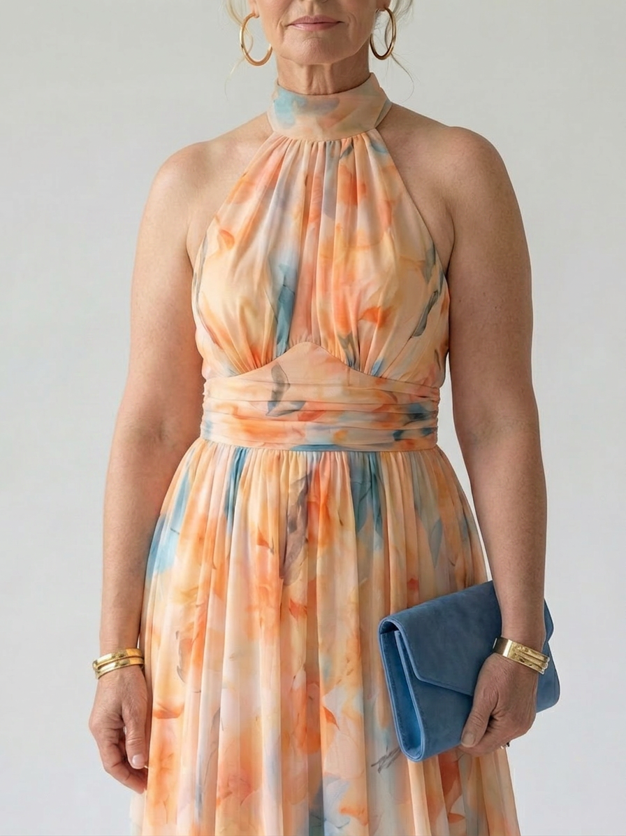 Stella & Grace™ | Robe Midi Halter Douce