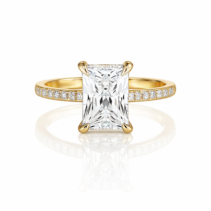 Bague Moissanite Radiant Délicate