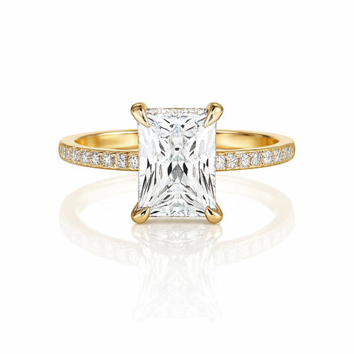 Bague Moissanite Radiant Délicate