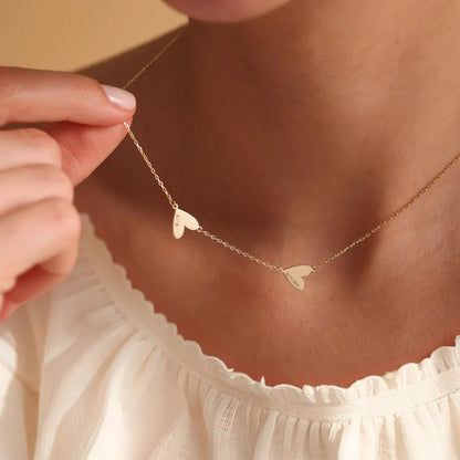 Collier personnalisé aux cœurs gravés